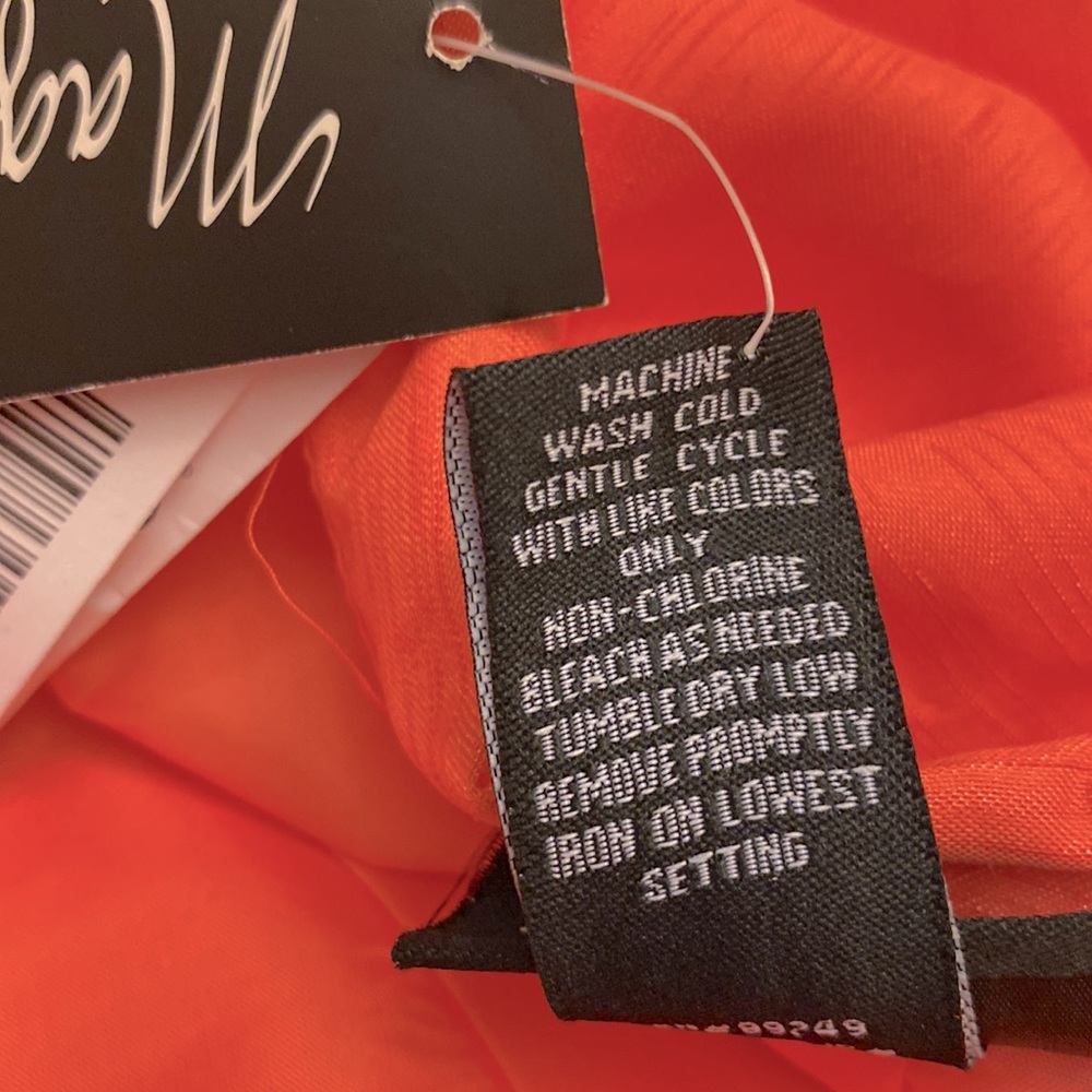 Maggie Barnes women’s plus blazer / jacket orange shine bright fabric size 2X - Picture 12 of 13